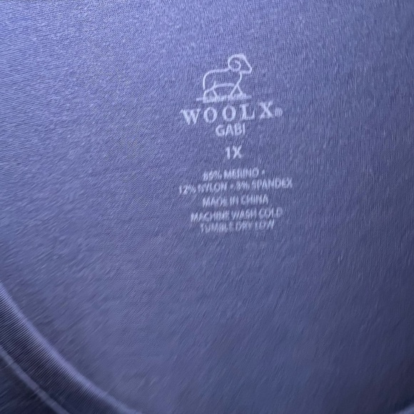 WoolX Women’s Gabi Tunic Top Shirt Blue All Season Merino Wool Lightweight Sz 1X - Picture 3 of 8